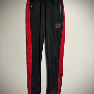 Rocawear Black Joggers with Red Side Panels